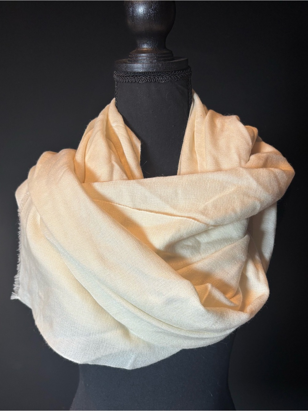 Quince Featherweight Cashmere Silk Frayed Edge Scarf-OS